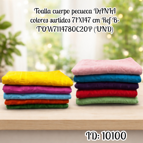 Toalla de cuerpo colores surtidos  71X147 cm 415- 425G (UND)