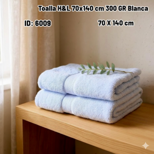 Toalla H&L 70x140 cm 300 GR Blanca (UND)