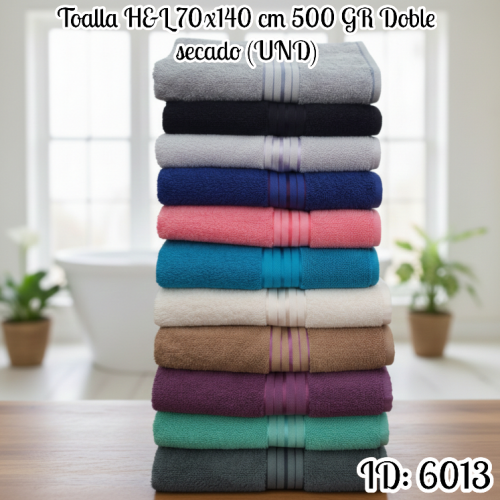 Toalla H&L 70x140 cm 500 GR Doble secado (UND)