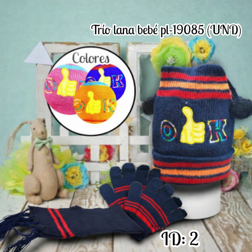 Trío lana bebé pl-19085 (UND)