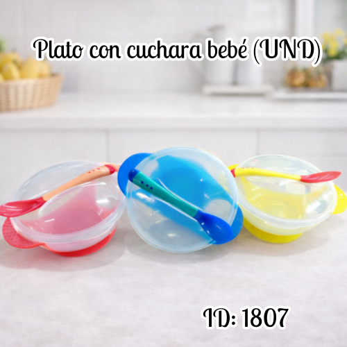 Plato con cuchara bebé (UND)