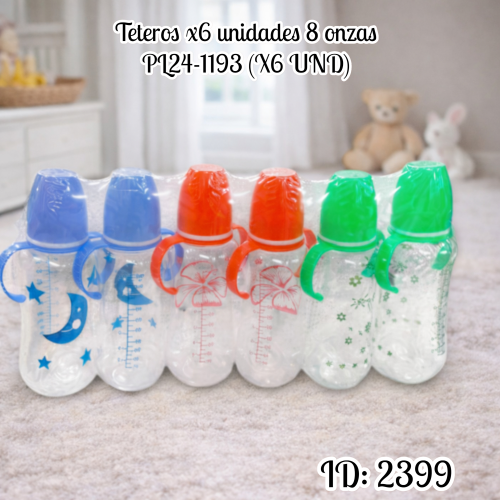 Teteros x6 unidades 8 onzas PL24-1193 (X6 UND)