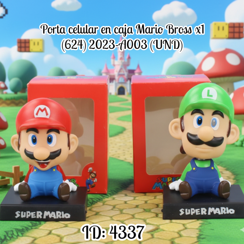 Porta celular en caja Mario Bross x1 (624) 2023-A003 (UND)