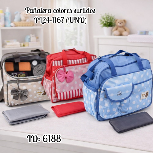 Pañalera colores surtidos  PL24-1167 (UND)