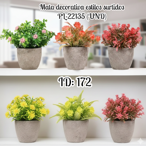 Mata decorativa estilos surtidos PL-22135 (UND)
