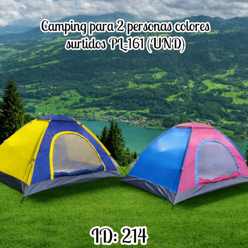Camping para 2 personas colores surtidos PL-161 (UND)