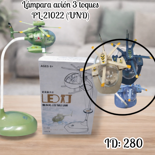 Lámpara avión 3 toques PL-21022 (UND)