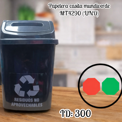 Papelera casita mundiverde MT4290 (UND)