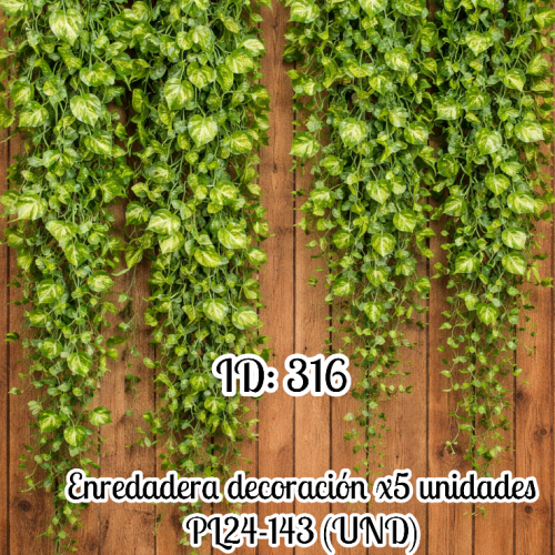 Enredadera decoración x5 unidades PL24-143 (UND)
