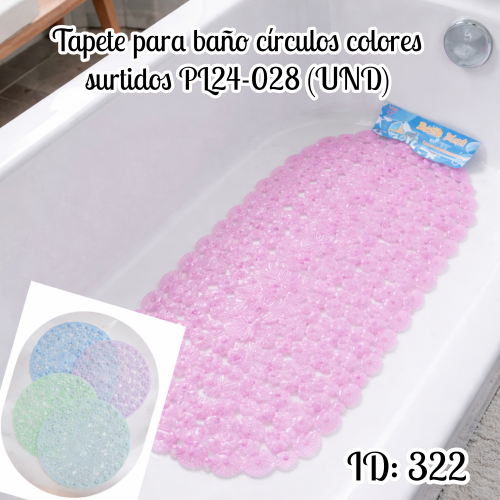 Tapete para baño círculos colores surtidos PL24-028 (UND)