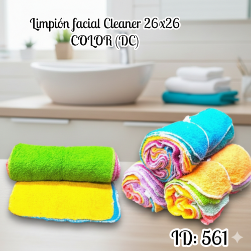 Limpión facial Cleaner 26x26 COLOR (DC)