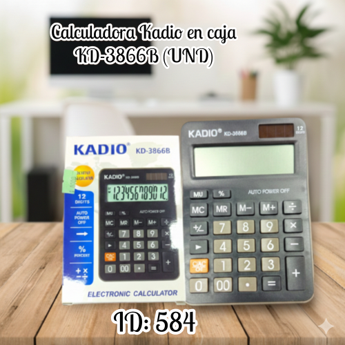 Calculadora Kadio en caja KD-3866B (UND)