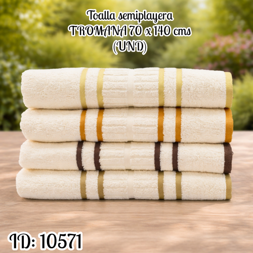 Toalla semiplayera TROMANA 70 x 140 cms (UND)