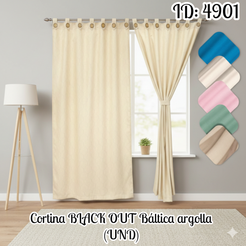 Cortina BLACK OUT Báltica argolla (UND)