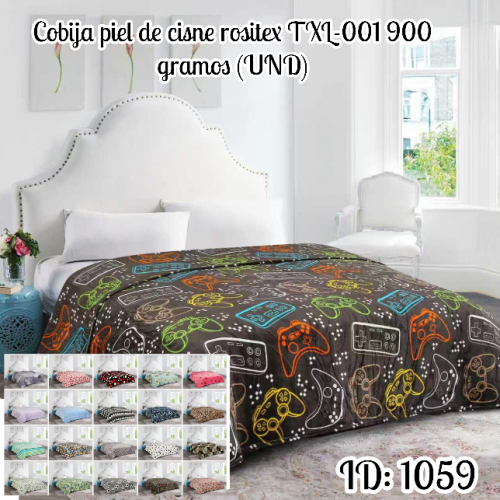 Cobija piel de cisne rositex TXL-001 900 gramos (UND)