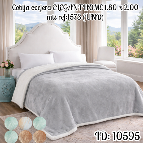 Cobija ovejera ELEGANTHOME 1.80 x 2.00 mts ref:1573 (UND)