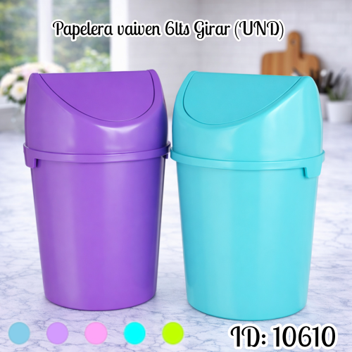 Papelera vaiven 6lts Girar (UND)