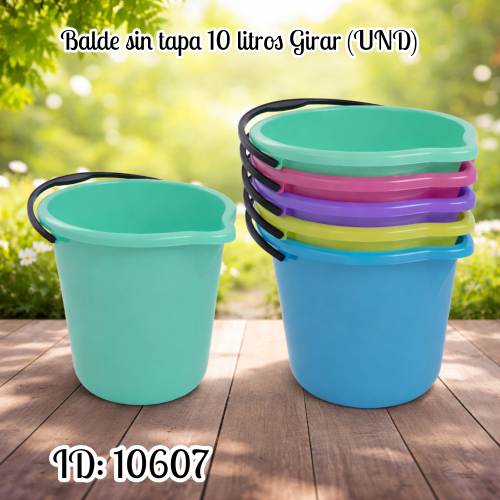Balde sin tapa  10 litros Girar (UND)