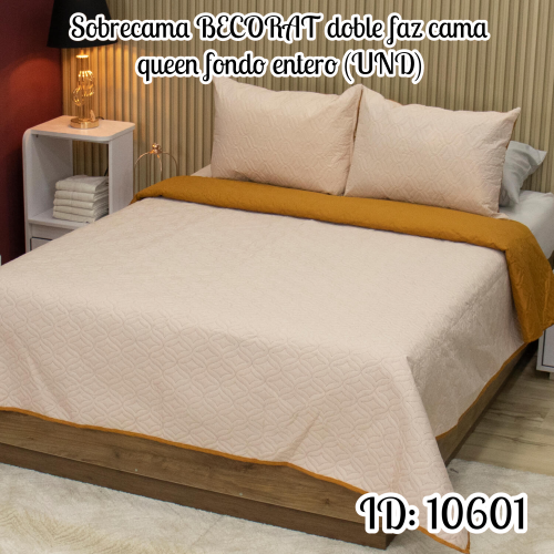 Sobrecama BECORAT doble faz cama queen fondo entero (UND)