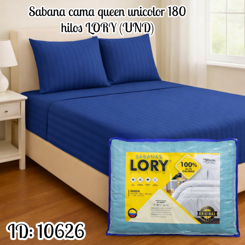 Sabana cama queen unicolor 180 hilos LORY (UND)