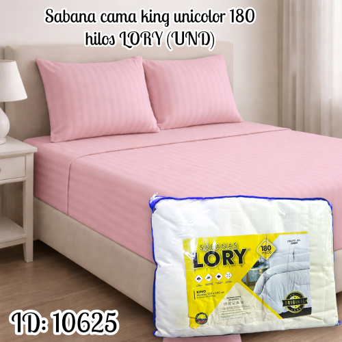 Sabana cama king unicolor 180 hilos LORY (UND)