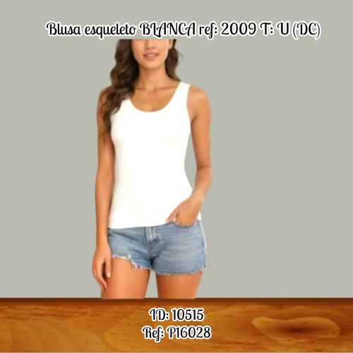 Blusa esqueleto BLANCA ref: 2009 T: U (DC)