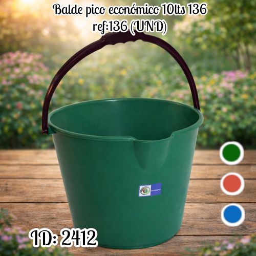 Balde pico económico 10lts 136 ref:136 (UND)