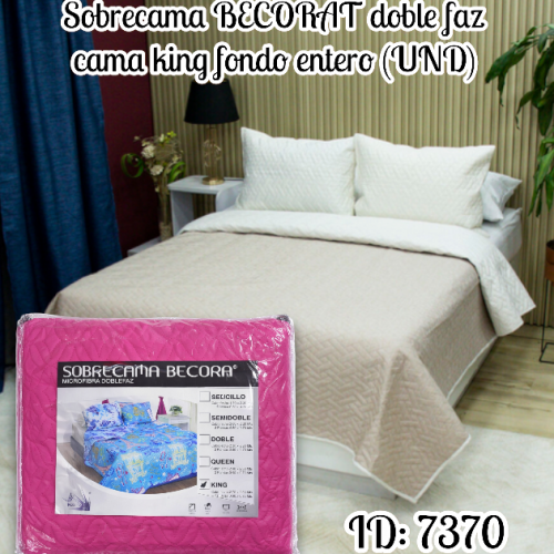 Sobrecama BECORAT doble faz cama king fondo entero (UND)