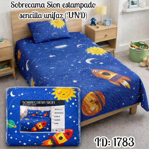 Sobrecama Sion estampado sencilla unifaz (UND)
