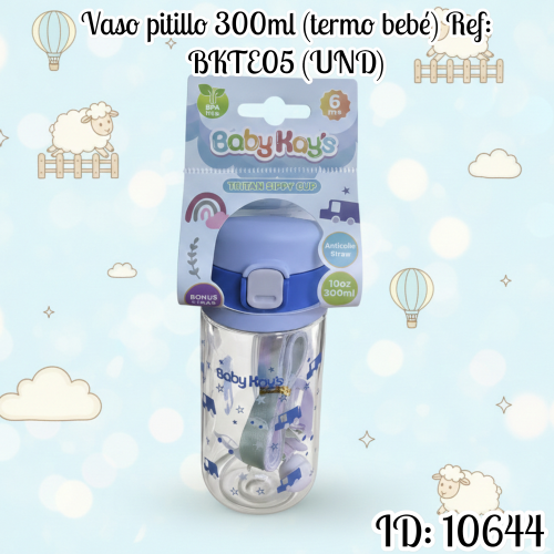 Vaso pitillo 300ml (termo bebé) Ref: BKTE05 (UND)