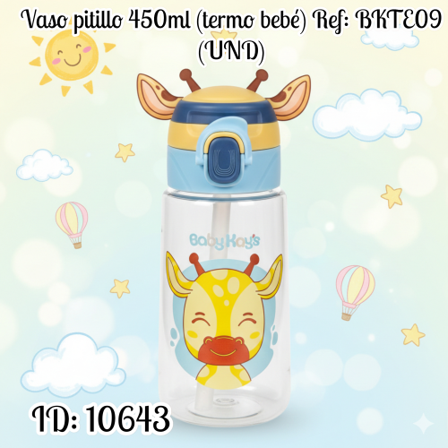 Vaso pitillo 450ml (termo bebé) Ref: BKTE09 (UND)