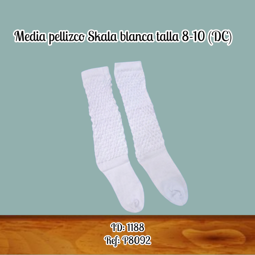 Media pellizco Skala blanca talla 8-10 (DC)