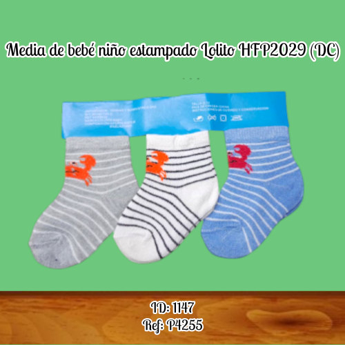 Media de bebé niño estampado Lolito HFP2029 (DC)
