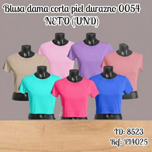 Blusa dama corta piel durazno 0054 NETO (UND)