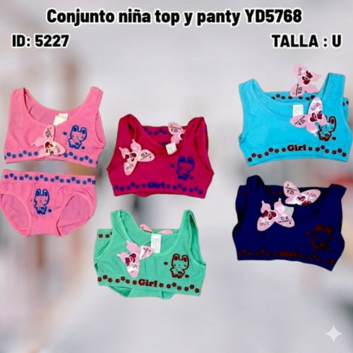 Conjunto niña top y panty ref: YD5768 (DC)