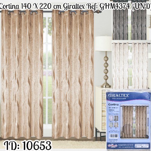 Cortina 140 X 220 cm Giraltex Ref: GHM4374 (UND)