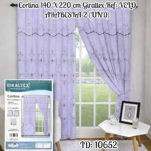 Cortina 140 X 220 cm Giraltex Ref: VELO ARABESKA-2 (UND)