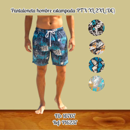 Pantaloneta hombre estampada PTX XL-2XL (DC)
