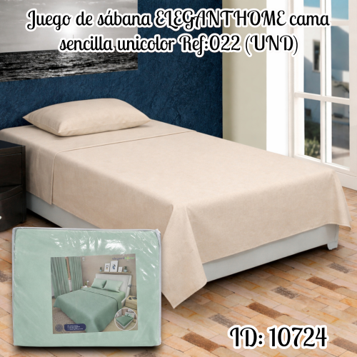 Juego de sábana cama sencilla ELEGAN estampada Ref:022 (UND)