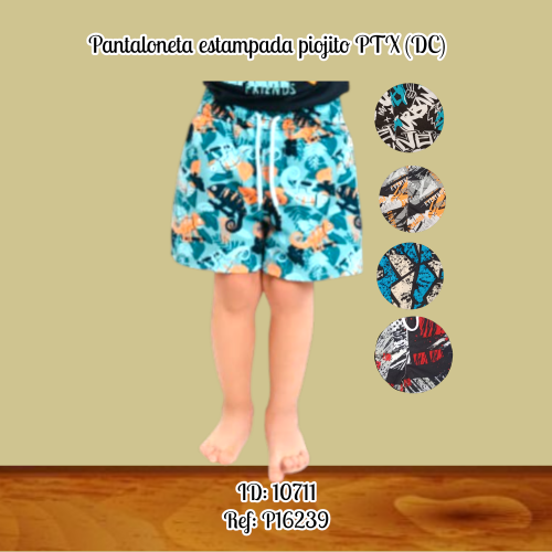 Pantaloneta estampada piojito PTX (DC)