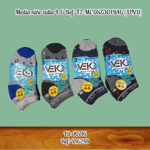 Media niño talla 4-6 Ref: F2-MEDSZ301B46 (UND)
