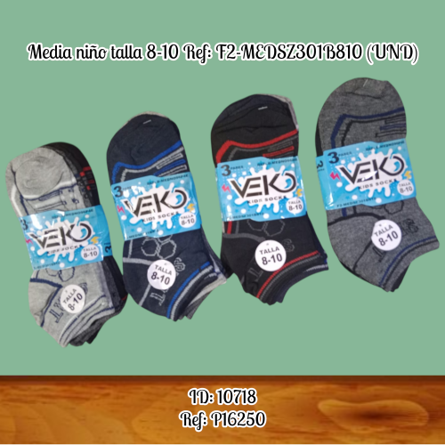 Media niño talla 8-10 Ref: F2-MEDSZ301B810 (UND)