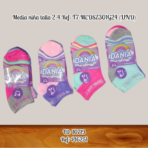 Media niña talla 2-4 Ref: F7-MEDSZ301G24 (UND)