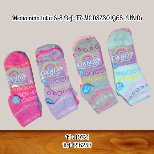 Media niña talla 6-8  Ref: F7-MEDSZ301G68 (UND)