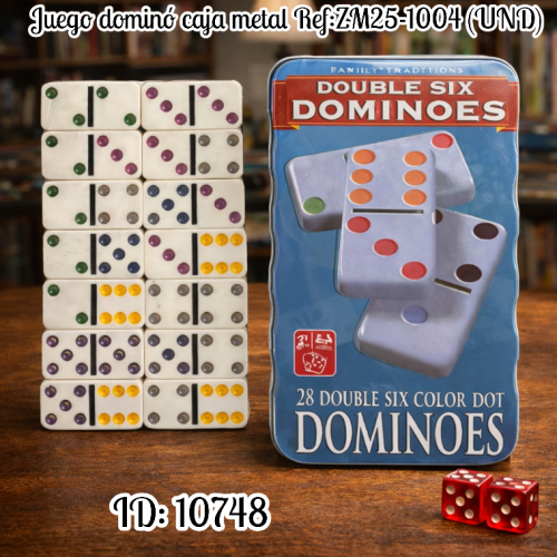 Juego dominó caja metal Ref:ZM25-1004 (UND)