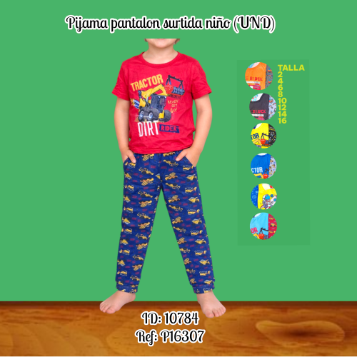 Pijama pantalon surtida niño (UND)