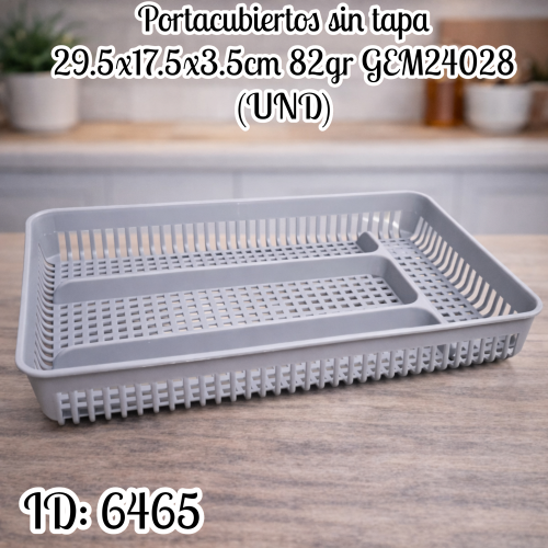 Portacubiertos sin tapa 29.5x17.5x3.5cm 82gr GEM24028 (UND)