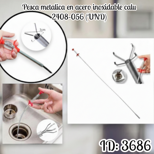 Pesca metalica en acero inoxidable calu 2408-056 (UND)