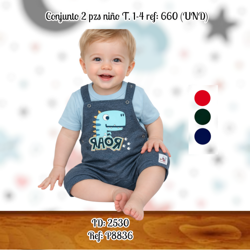 Conjunto 2 pzs niño  T. 1-4 ref: 660 (UND)