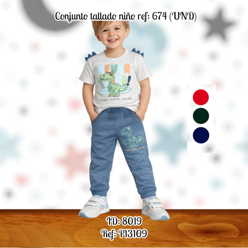 Conjunto tallado niño ref: 674 (UND)